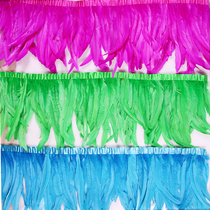 Natural Rooster Tail Feather Diy Handmade Material Dance Clothing Cloth Side Feather Skirt Feather Cloth Strap 2 m