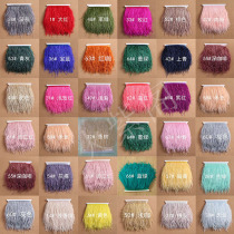 High-quality ostrich feather selvedge fabric belts Feather selvedge clothing skirts High-end clothing accessories DIY accessories