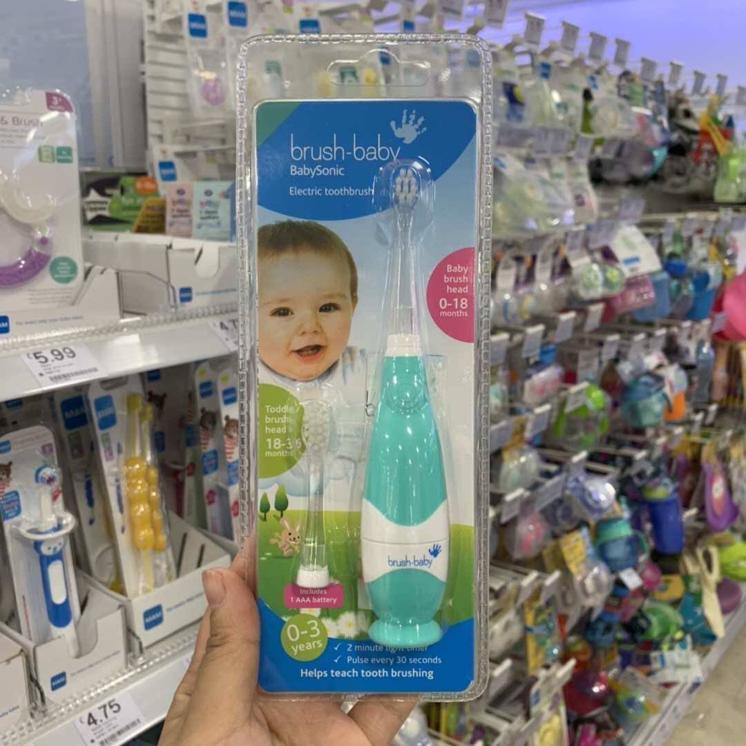 British Brush Baby Baby Sonic Electric Toothbrushes 0-3-two-minute timing
