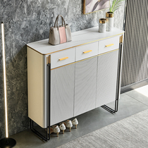 Italian rock board shoe cabinet light luxury simple modern home entrance hall large capacity porch cabinet partition storage against wall