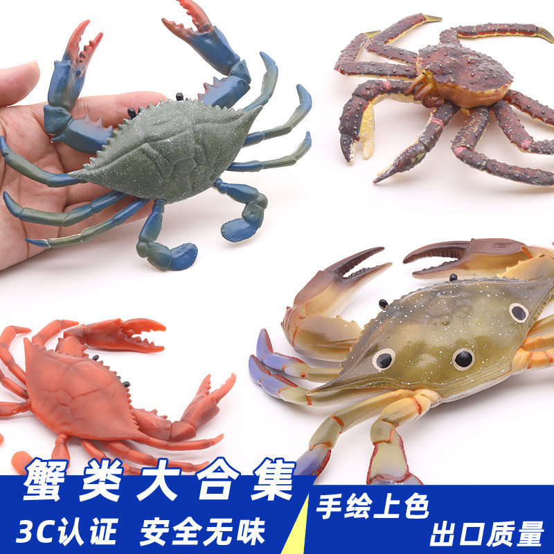 Simulated crab model pike crab toy hermit crab king crab children Chinese crab marine crab toy