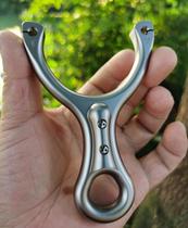 Titanium - yi outdoor titanium alloy TC21 CNC carb slingshot flat - shell bow - eye egg shell flat skin
