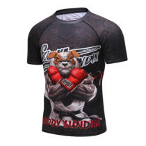 MMA fighting fighting clothes boxing Muay Thai short sleeve fitness training comprehensive anti-tawdry sportswear