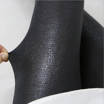 Snakeskin thin leggings matte elastic slim fit