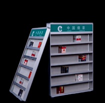 Cigarette display box rack cabinet aluminum alloy hanging tobacco display cabinet hanging wall integrated cigarette box storage rack