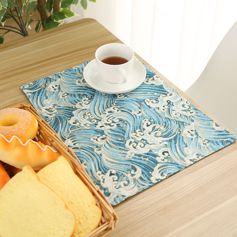 Kitchen tableware plates bowl mat creative placemat living room table mat anti-scalding pot mat cotton linen fabric art heat insulation mat placemat