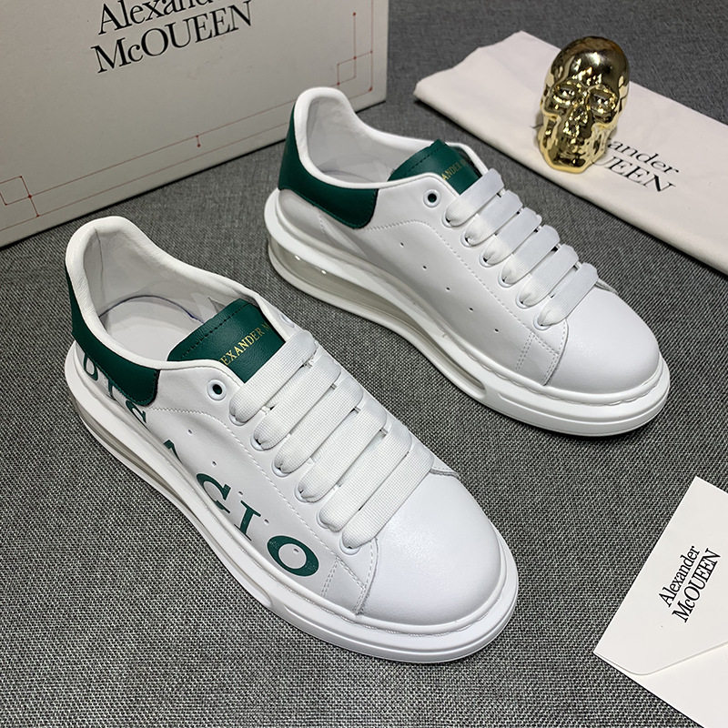 Star Same-size Mckun Air Cushion Genuine Leather Breathable 100 Hitch Fashion Pop Small White Shoes Youth Street Pat On The Thick Base Heightening Shoes
