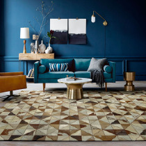 Imported cowhide stitching carpet Nordic ins living room Simple study Sofa coffee table mat Household bedroom bedside blanket