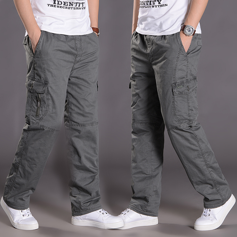 Special Cabinet Summer Straight Drum Sport Long Pants Outdoor Casual Pants Male size Size Easy work pants Male pants Multi-pocket pants