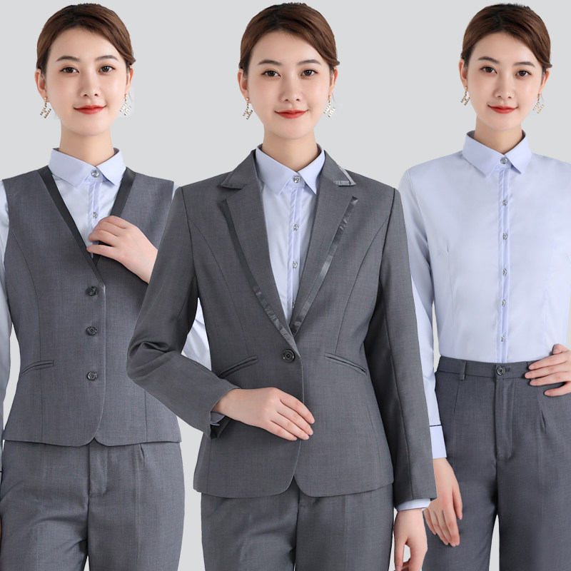 Telecom Workwear Business Office Women's Suit New China Business Office Shirt Uniform Vest Shirt Jacket Spring and Autumn