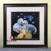 Bowenxuan Su Embroidery Boutique Mothers Love Swan Guest Restaurant Hanging Painting Entrance Decoration Painting Purely Handmade Su Embroidery