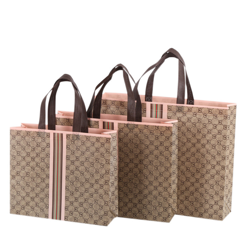 High-grade non-woven plastic gift bags men's and women's clothing stores portable shopping bags spot custom printed LOGO store name