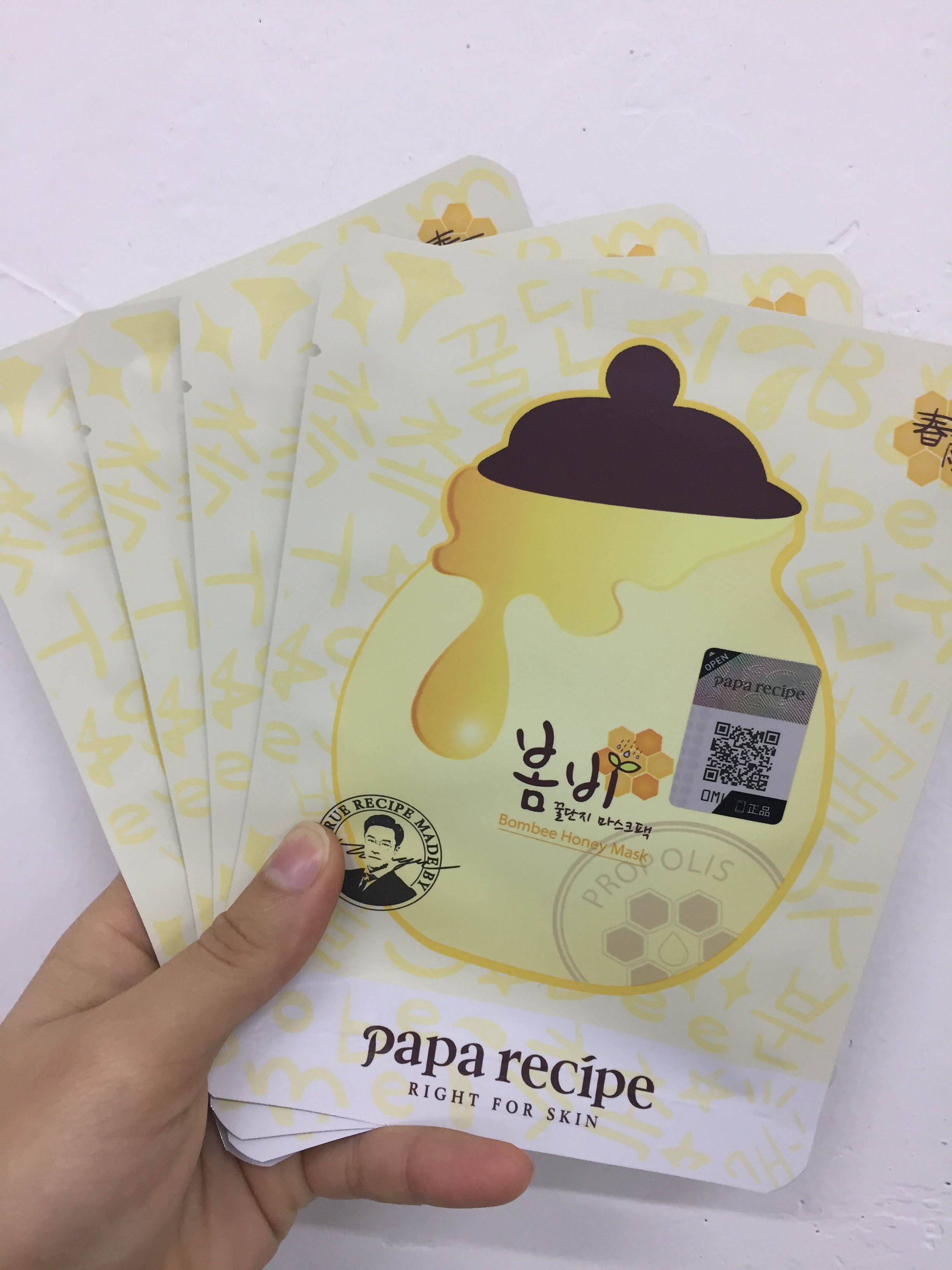 paparecipe春雨蜂蜜面膜10片补水保湿敏感孕妇可用韩国正品sasa