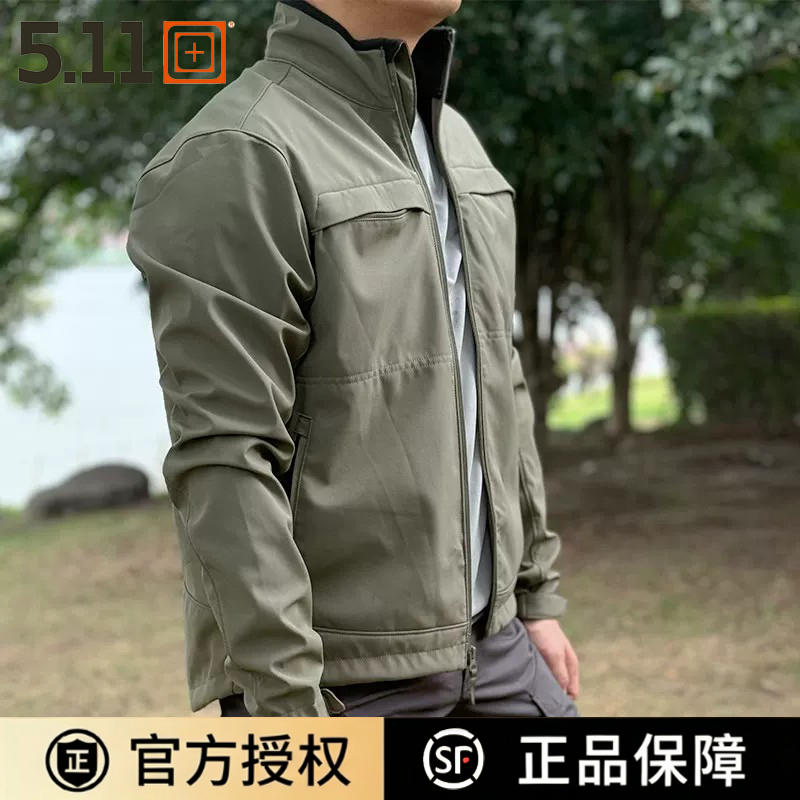 5.11 Men's Spring and Autumn Softshell Jacket 2.0 Chameleon Water-Repellent Windproof Warm 511 Casual Jacket 48373 5.11 Men's Spring and Autumn Softshell Jacket 2.0 Chameleon Water-Repellent Windproof Warm 511 Casual Jacket 48373