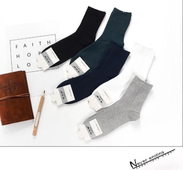 4 đôi vận chuyển mùa thu và mùa đông may cho nam vớ thể thao cotton khử mùi mồ hôi đôi kim cao ống liền mạch vớ nam vớ