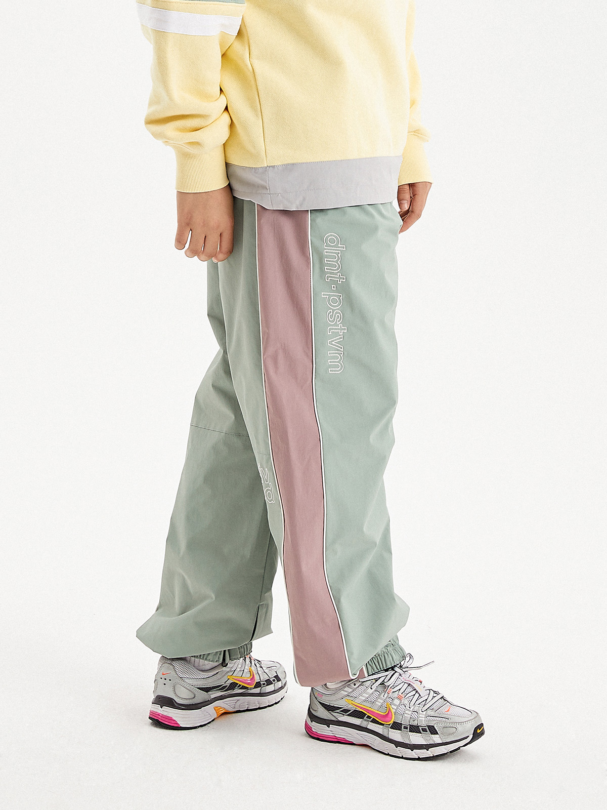 2021 Korea DIMITO SKI PANTS FASHION TIDE MEN AND WOMEN SINGLE DOUBLE BOARD WATERPROOF WIND WEAR Loose Shrink Leg Pants