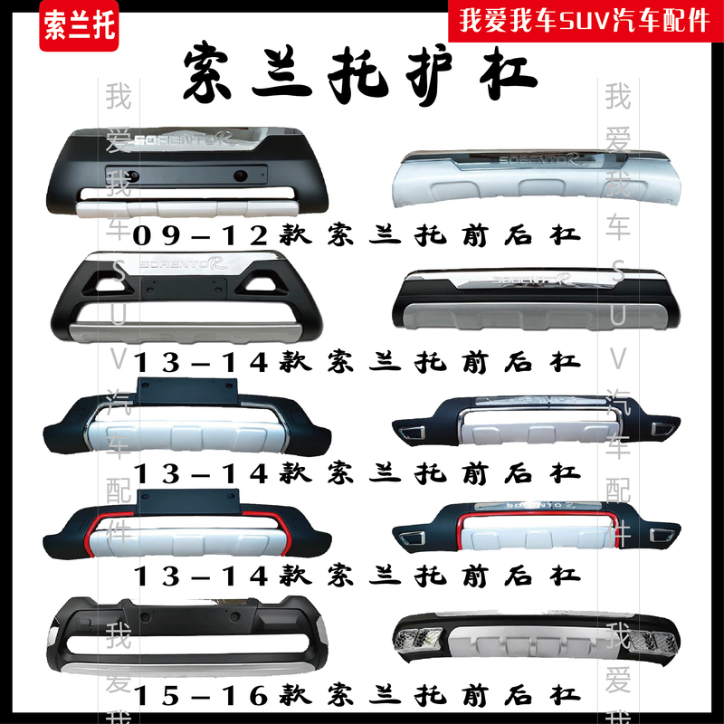 Suitable for Kia Sorento Front Bumper 10-18 Models, Sorento Front Bumper Guard, Modified Front Bumper Guard for Anti-Collision Use