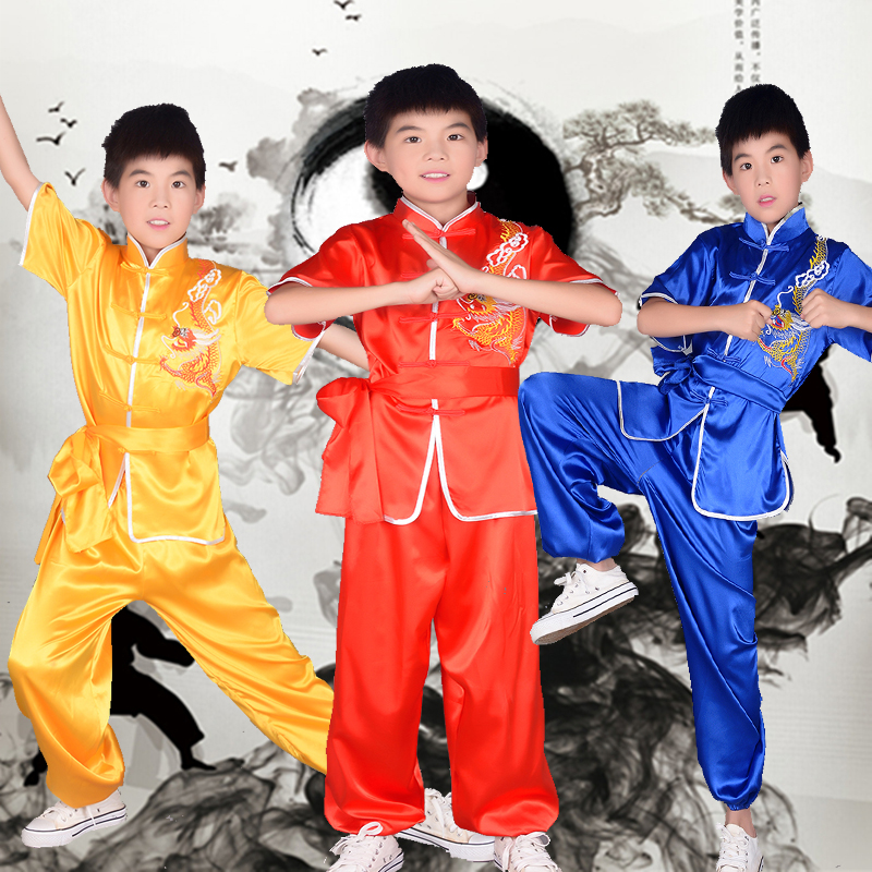 Liuyi embroidery dragon martial arts performance clothing children's martial arts performance clothing youth primary and secondary school students martial arts competition clothing