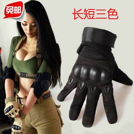 Black Hawk O mark full finger tactical full finger glove fighting anti-skid anti-cut outdoor sports riding male wolf warrior