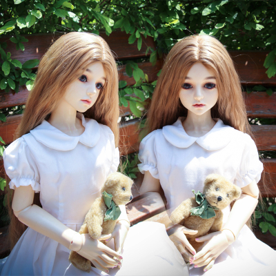 taobao agent Bjd doll clothes 3 4 6 points Dress dresses, women pure white anti -dye cotton bottoming, socks