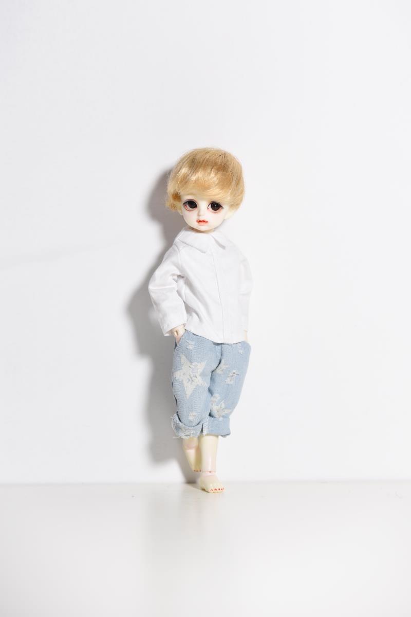 1 6 điểm 4 điểm BJD.SD sáu điểm quần áo búp bê phụ kiện bông áo sơ mi lỗ jeans mới tại chỗ bup be chi bi
