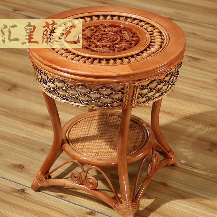 Express) rattan chair coffee table three-piece set corner several side table round coffee table balcony table and chair combination rattan chair