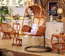 Indonesia imported Real rattan chair hanging basket indoor outdoor balcony swing chair adult birds nest single rocking chair hanging chair