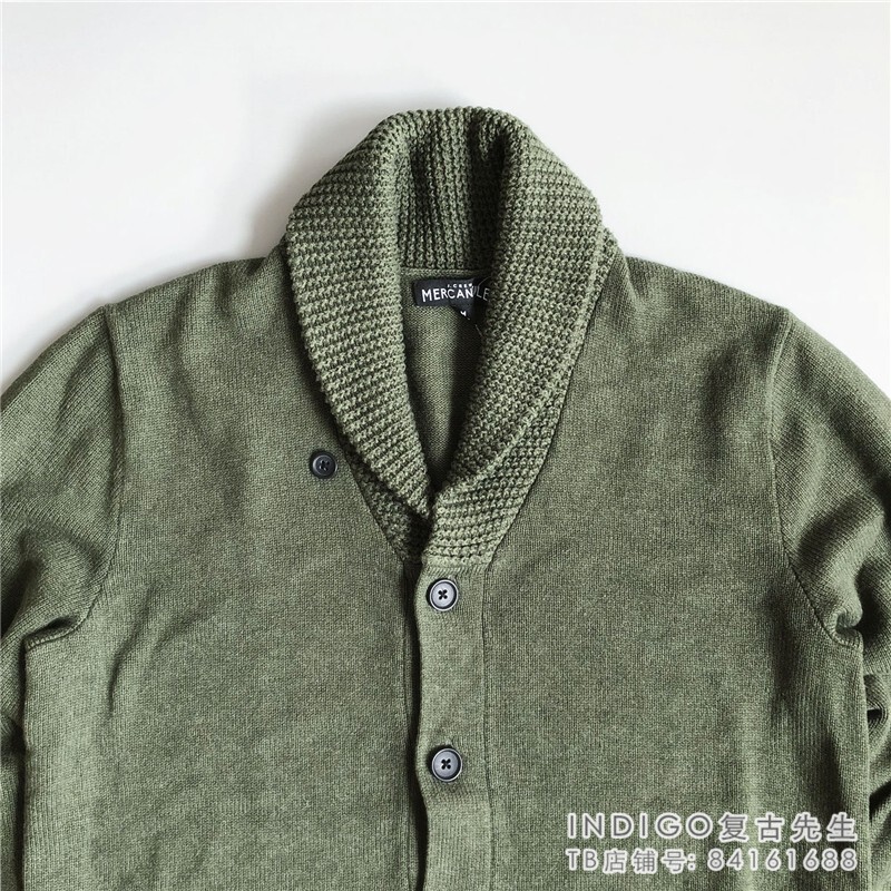 New Product | American-Style Pairing with J.Crew Vintage Jcrew Men's Slim-Fit Cotton Notch Lapel Knitted Cardigan Sweater.