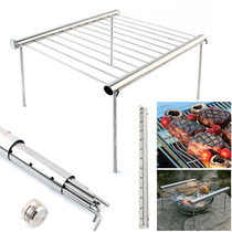 Outdoor barbecue grill folding portable multi-function household picnic small charcoal barbecue shelf carbon oven