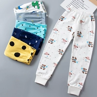 Детское хлопковое термобелье, тонкие штаны для мальчиков, осенние детские леггинсы