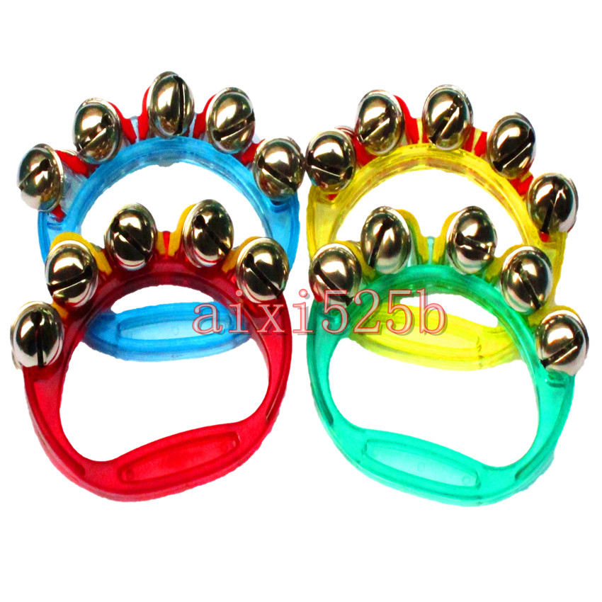 Nhạc cụ Orff Nhạc cho bé Mẫu giáo Chuông nhựa Chuông tay 10 Chuông Rầm trẻ em Đồ chơi âm nhạc Bộ gõ giáo dục mầm non