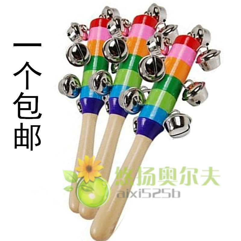Orff early education percussion instrument 0-6 months toddler toy baby rattle 0-1 year-old string Bell Bell Bell Bell Bell