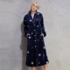 Mùa đông dày lên kích thước lớn flannel phụ nữ áo ngủ dài cộng với phân bón để tăng vài bộ đồ ngủ áo tắm 200 kg áo ngủ nữ