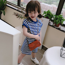 Girls in the middle of the long sleeveless T-shirt 2020 new summer 7 children 6 nets red 5 year 3 girl dress 4