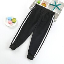 Cotton sweatpants leisure pants boy girl girl wear gas trousers baby dual-use black pants