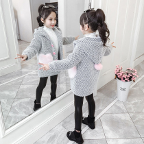 Girls mink coat 2021 new winter children thicken the girls hair - coat in the long - term clothes