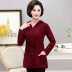 Áo khoác lông cho nữ trung niên và cao tuổi mùa xuân, mùa thu và mùa đông 2020 áo khoác trench cardigan mới 40 tuổi 50 cộng với nhung mẹ - Quần áo của mẹ