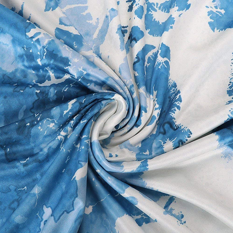 INS màu xanh và trắng bản đồ tấm thảm polyester treo vải chụp lưới màu đỏ nền trang trí vải rèm khăn trải bàn vải dã ngoại thảm treo tường decor