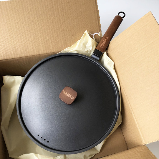 XMAN+ stock foreign trade iron pot household wok induction cooker flat bottom physical non-stick pot slightly defective products exported to Japan