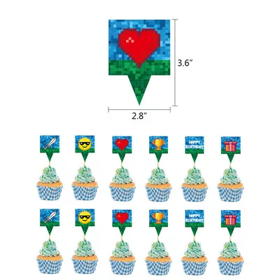 Детское праздничное украшение для торта Back Cup Cake Decoration Siege