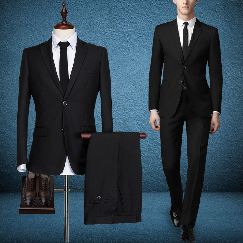 Men's Slim-Fit Suit, Formal Wear, Student Coming-Of-Age Ceremony, Business, No-Iron, Professional, Work, Interview, High-End Small Suit