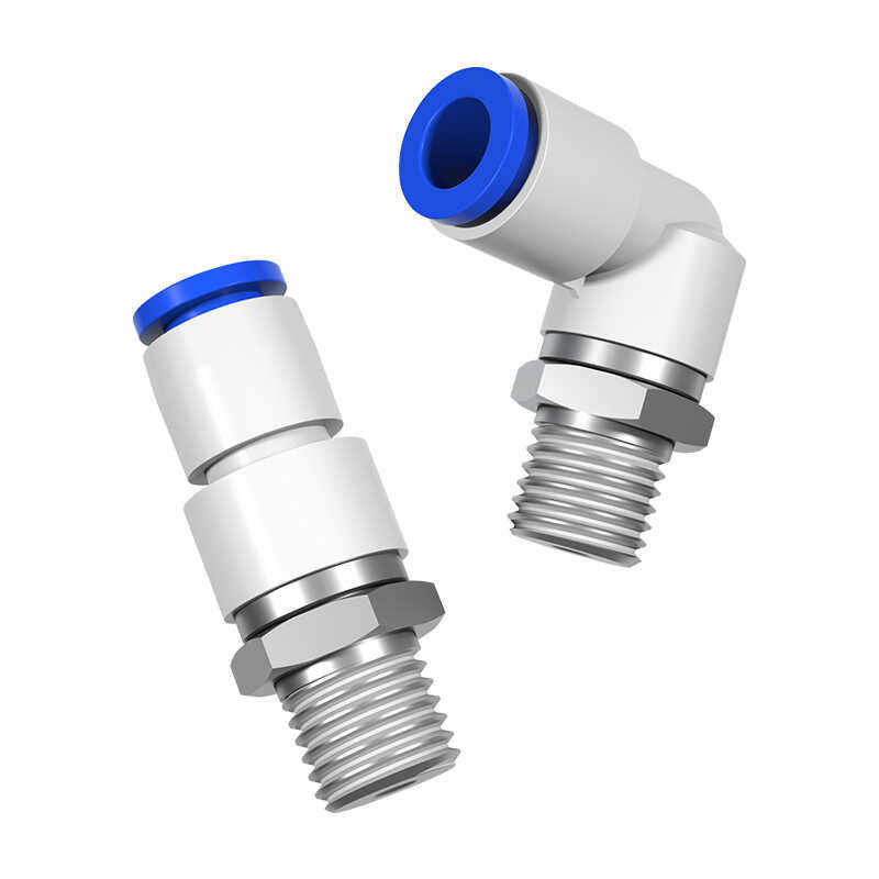 360度高速旋转接头KSL06-01S：解锁气管连接新境界，KSH04-M5螺纹管万向直通快速气动的秘密武器