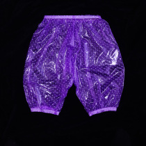 Polka dot large size foreign trade PVC plastic super soft transparent six-point pants sports rainproof shorts ABDL mens and womens plastic pants