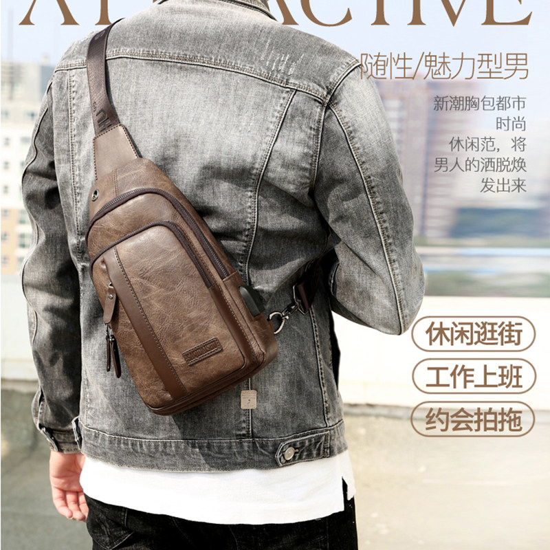 Sage kangaroo bag male genuine leather casual single shoulder bag bag bag bag bag bag bag