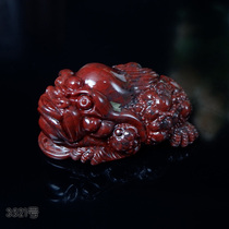 Chicken blood jade Golden toad lucky ornaments play gifts Toad jade Jin Chan Feng Shui decorations Home furnishings 3521