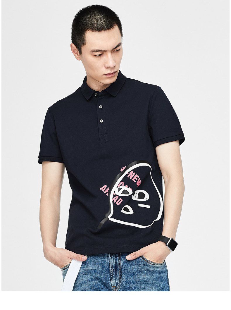 GXG nam xu hướng thời trang hè giản dị áo polo ngắn tay 172124310 - Polo áo polo