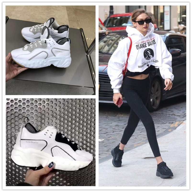 Acne old daddy shoes gigi same tie lace casual sports pine pastry bottom inner heightening of men and women shoes