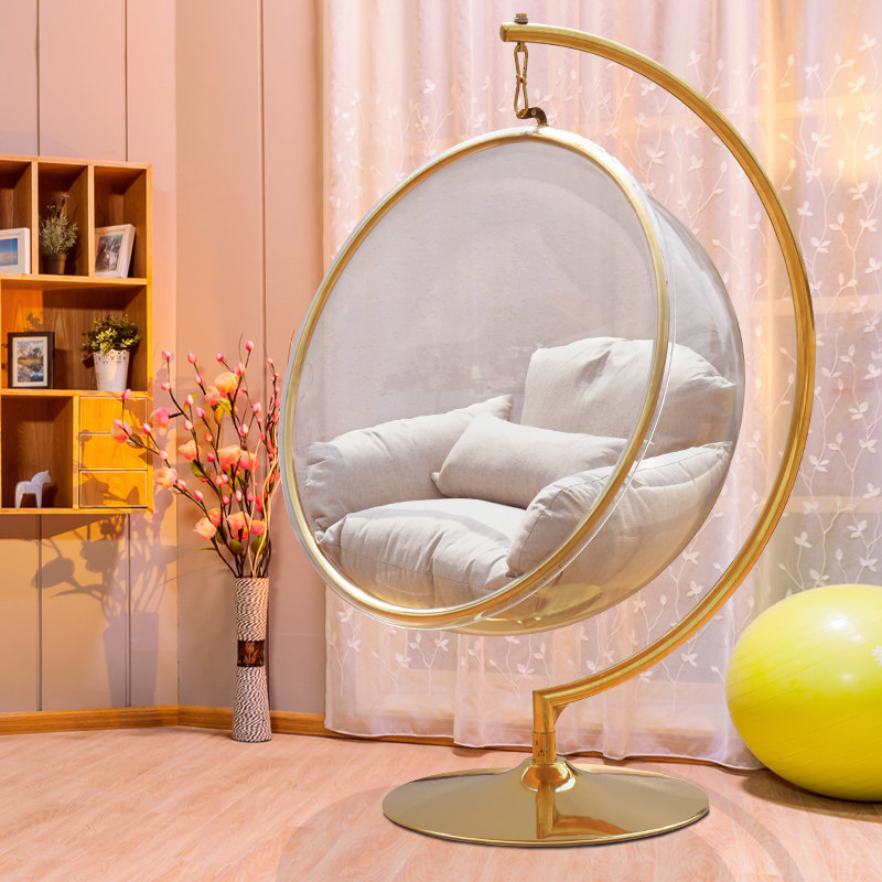 Net red bubble chair transparent single-person chair pressed chair in chamber in hanging basket household Nordic swing chair