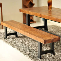 loft dining table bench Vintage solid wood office bench American long chair Rectangular chair