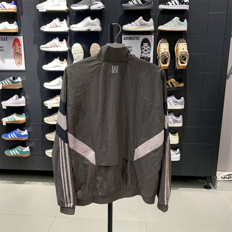 Осенняя футбольная спортивная куртка Adidas, свободный посадка